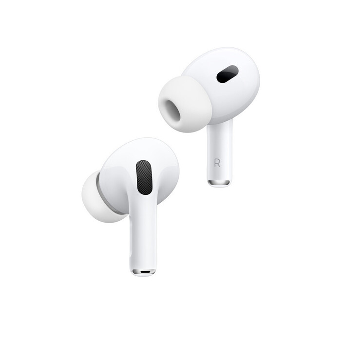 Apple AirPods Pro (2nd generation) with MagSafe Charging Case (USB‑C) In-ear Bluetooth Handsfree Ακουστικά με Αντοχή στον Ιδρώτα και Θήκη Φόρτισης Λευκά