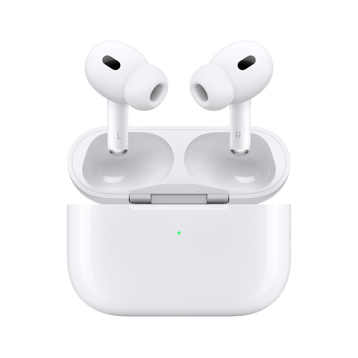 Apple AirPods Pro (2nd generation) with MagSafe Charging Case (USB‑C) In-ear Bluetooth Handsfree Ακουστικά με Αντοχή στον Ιδρώτα και Θήκη Φόρτισης Λευκά