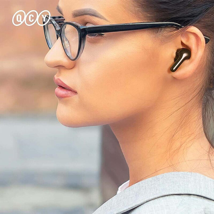 QCY T13 In-ear Bluetooth Handsfree Ακουστικά με Αντοχή στον Ιδρώτα και Θήκη Φόρτισης